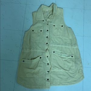 Free People Yellow Button Dress Size Medium (M)